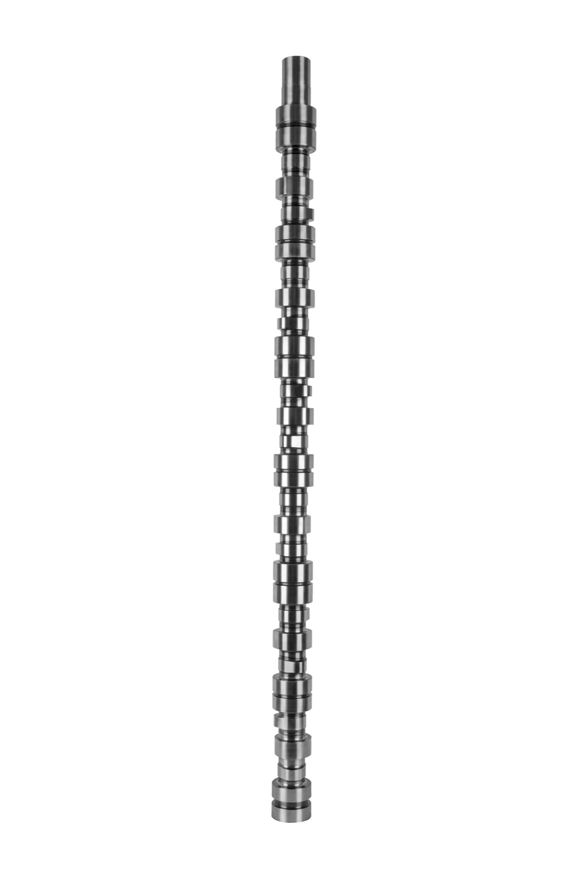 Long camshaft for a Cummins engine application with a full row of ground cam lobes